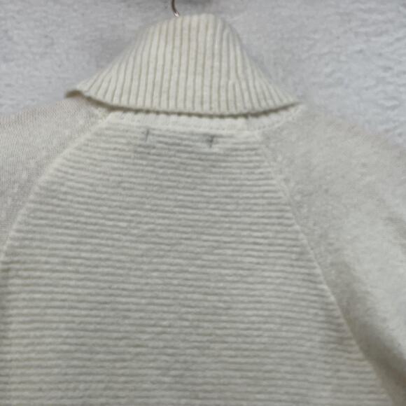 MNG Sweater Womens XL Ribbed Turtleneck Pullover Wool Blend Textured Knit - Picture 5 of 10